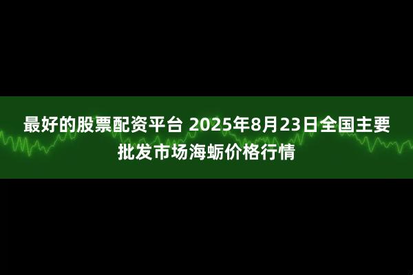 最好的股票配资平台 2025年8月23日全国主要批发市场海蛎价格行情